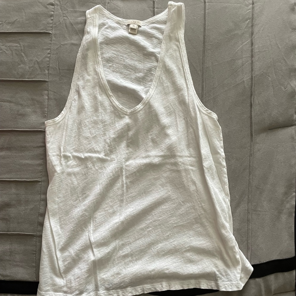 J Crew Factory Tank Size L. White